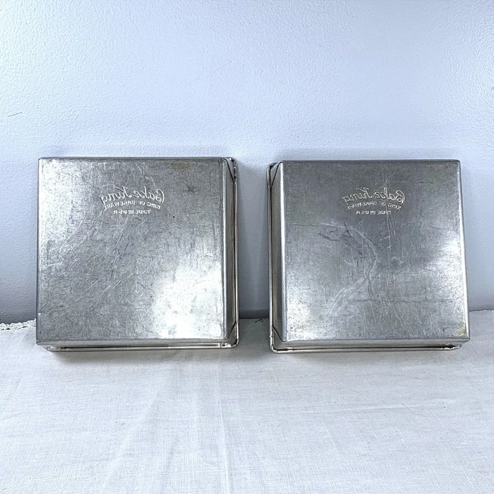 Vintage Bake King Square Cake Pans Set of 2  8x8